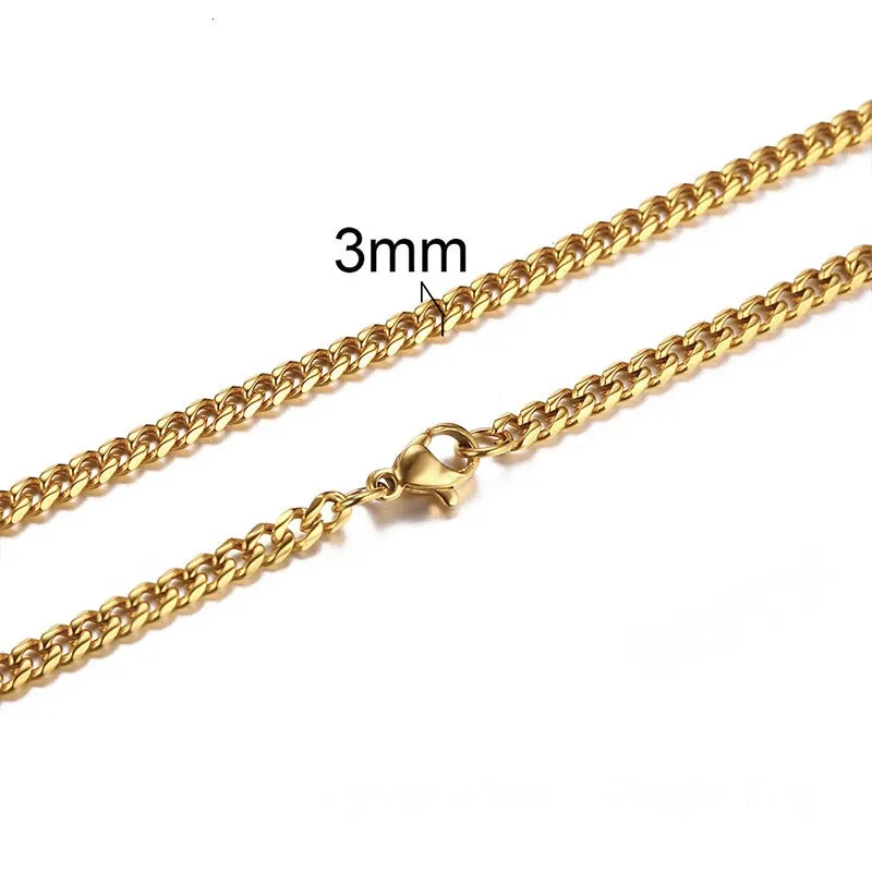 1 TO 3 MM THICK STAINLESS STEEL BOX CHAIN NECKLACE