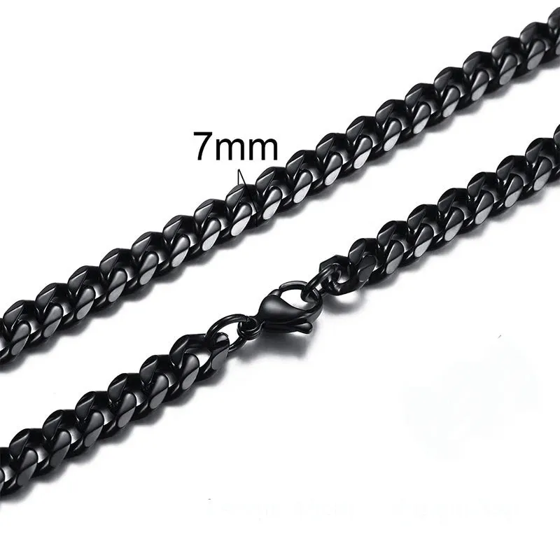 1 TO 3 MM THICK STAINLESS STEEL BOX CHAIN NECKLACE