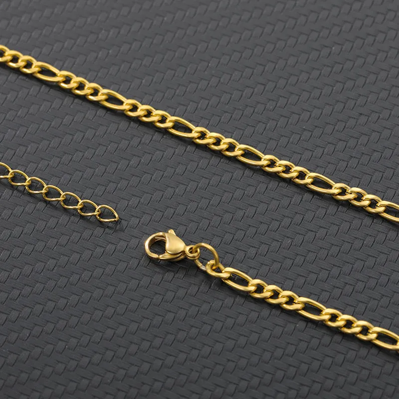 1.0nk Stainless Steel Anklets for Women  4mm Punk Cuban Chain for Men Charm