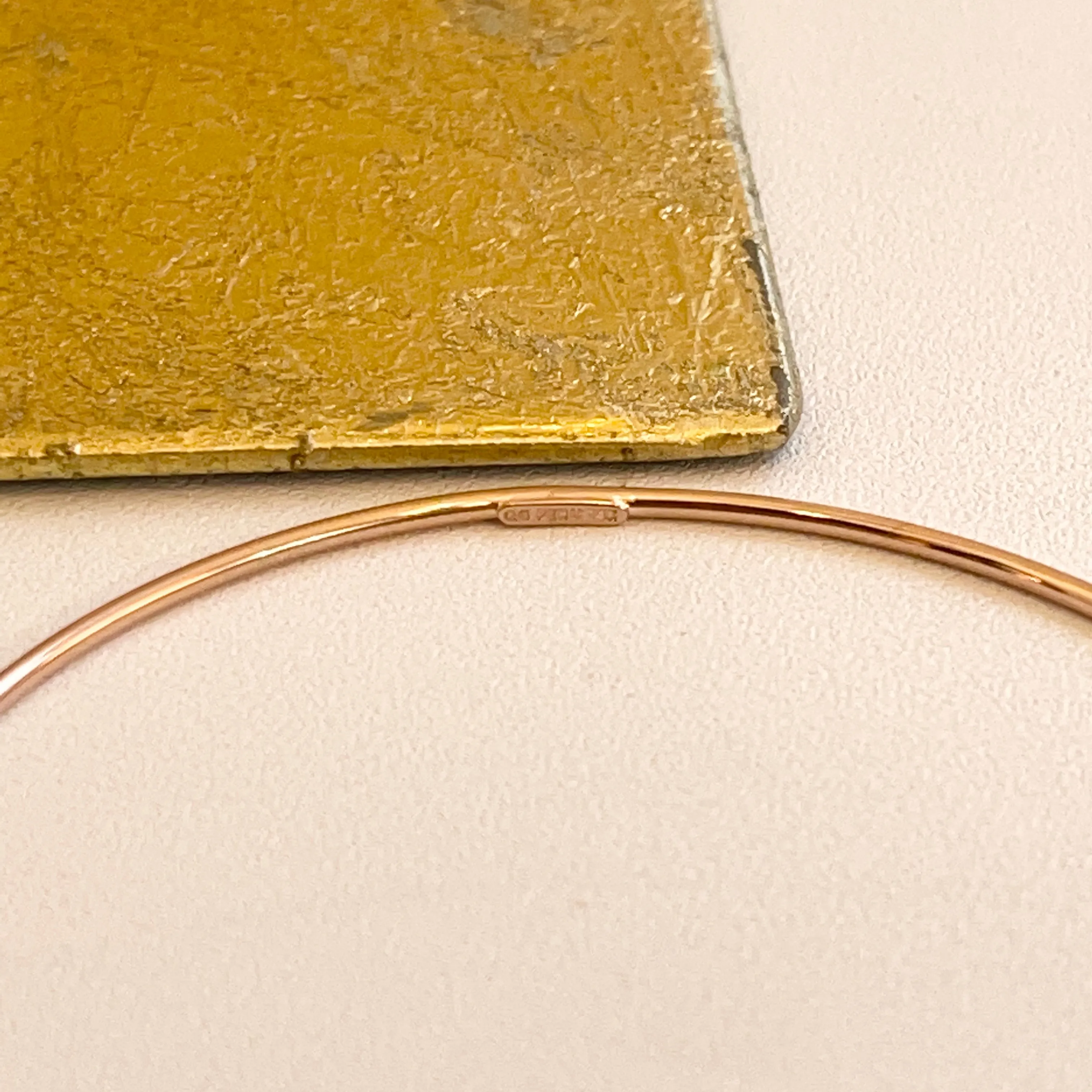 14KT Rose Gold Thin 1.5mm Bangle Slip-On Bracelet
