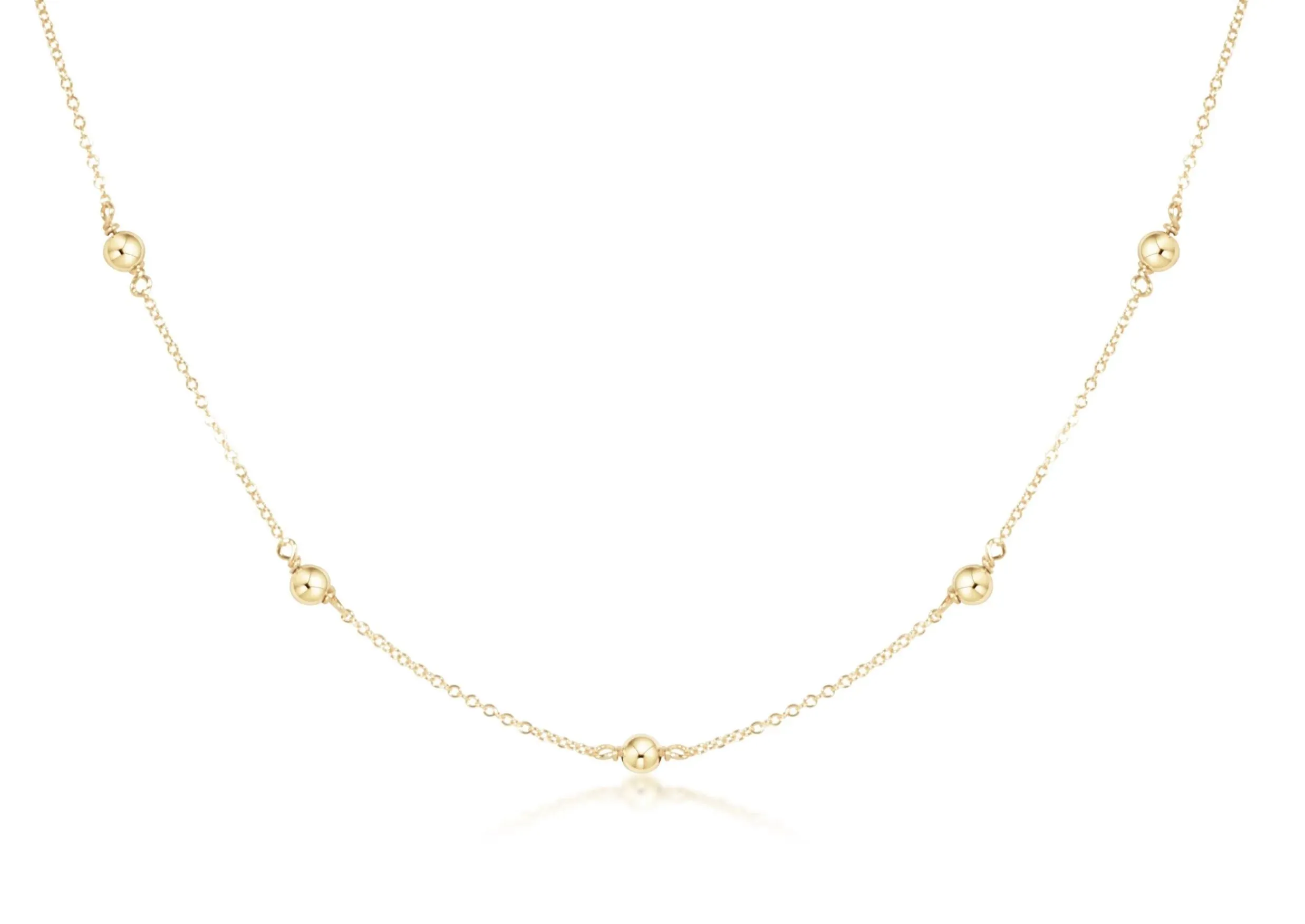 15” choker simplicity chain gold- classic 4mm gold