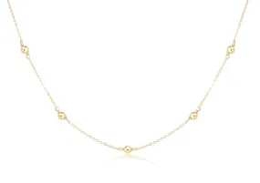 15” choker simplicity chain gold- classic 4mm gold