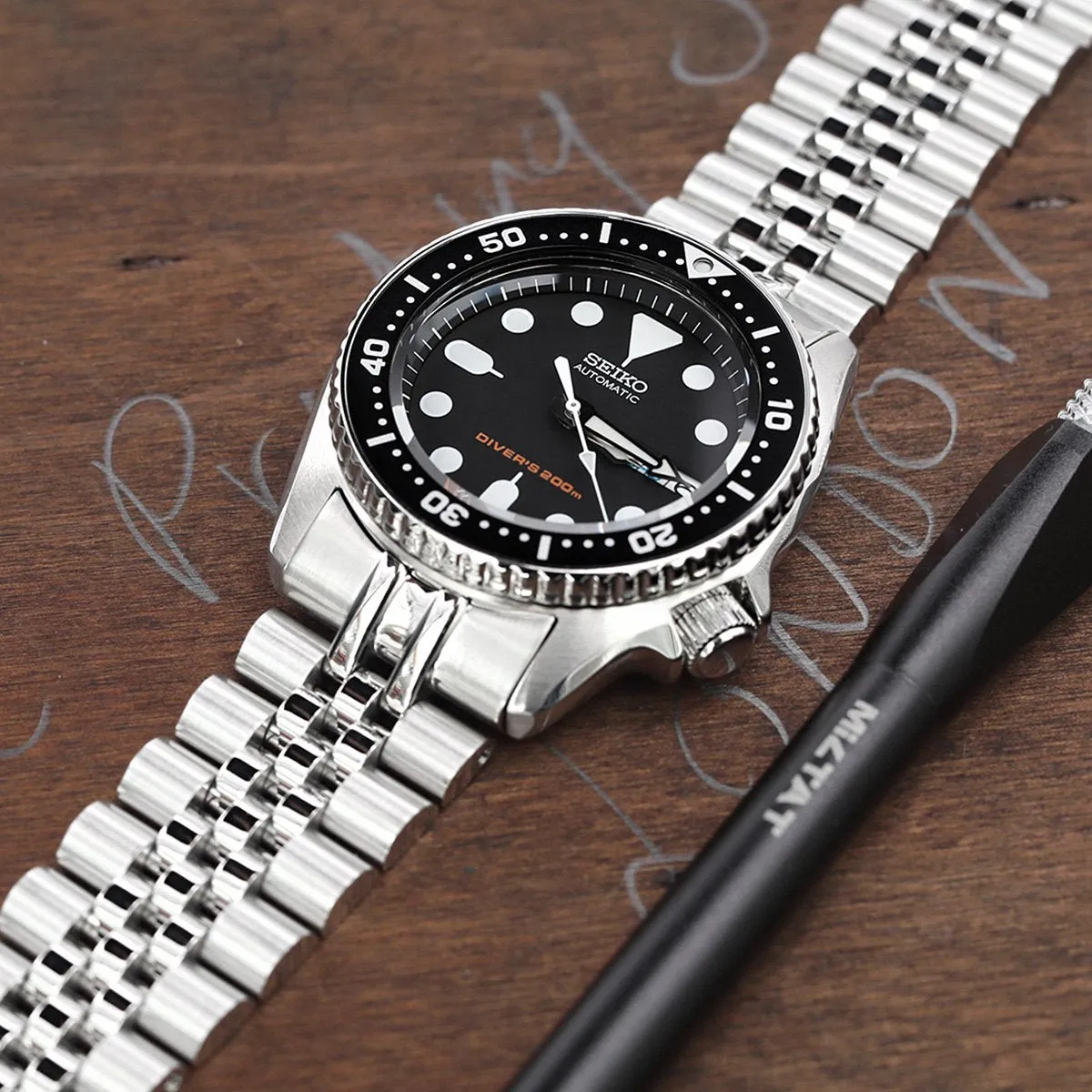 20mm Super-J Louis compatible with Seiko SKX013, V-Clasp