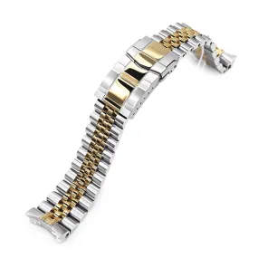 22mm Super-J Louis compatible with Seiko SKX007 Two Tone IP Gold with 2T SUB Clasp