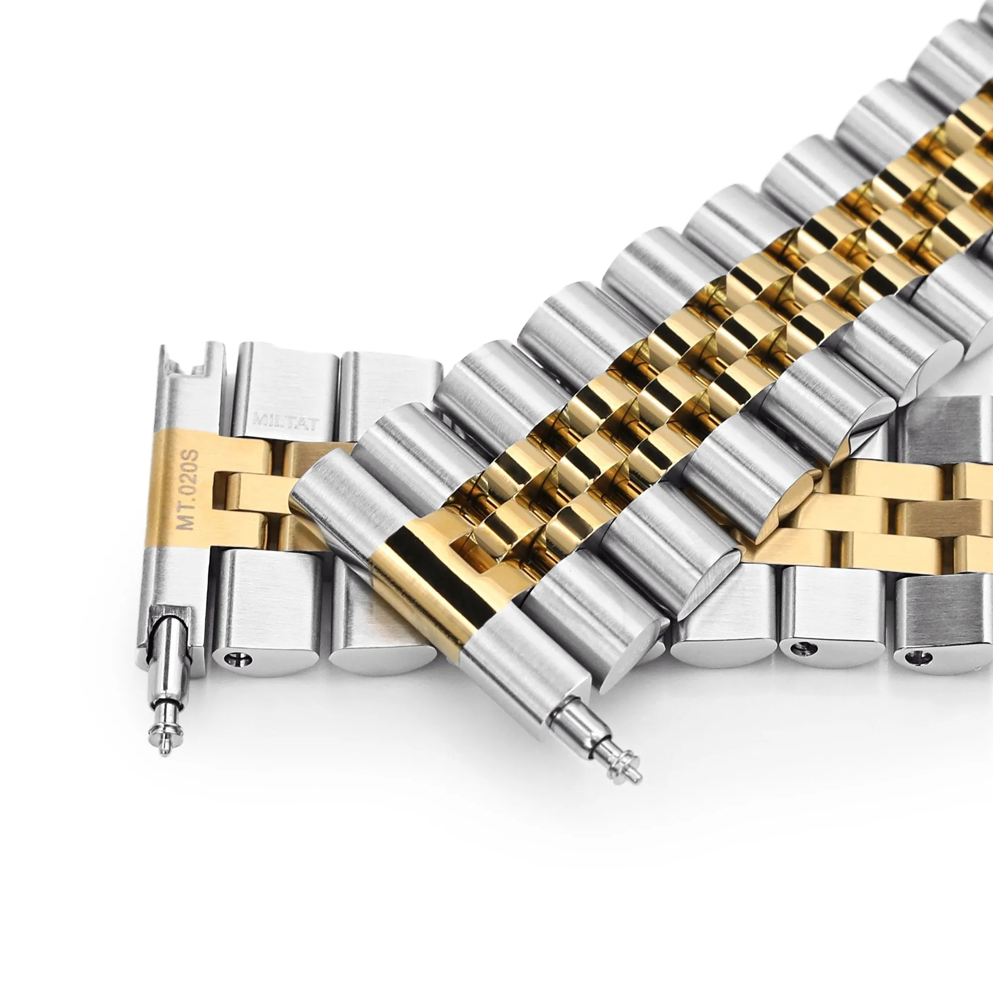 22mm Super-J Louis Straight End Two Tone IP Gold