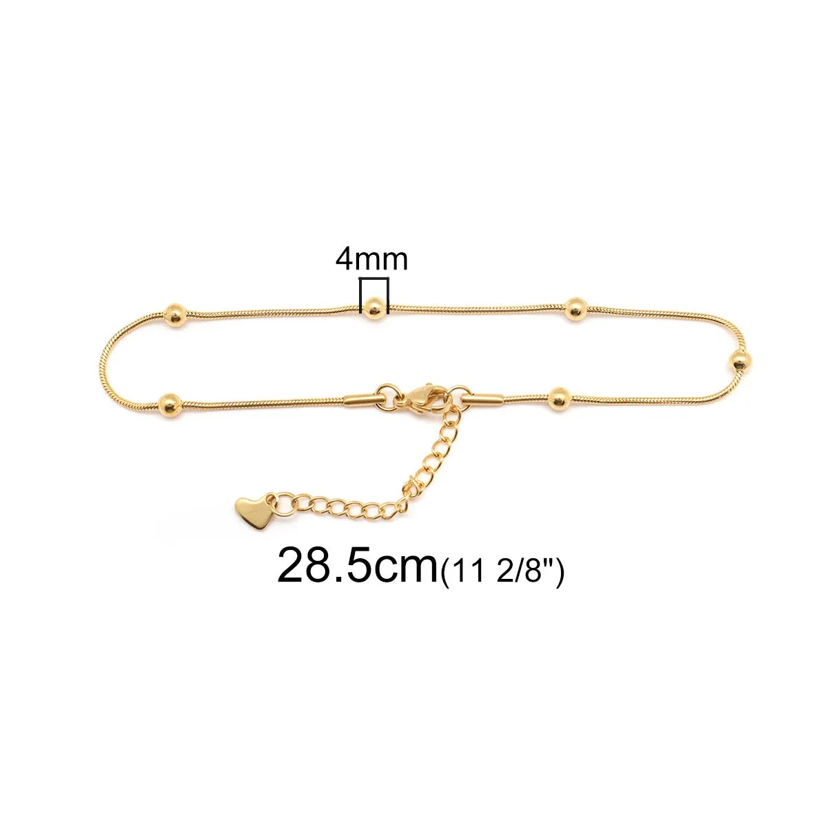 23.3cm Stainless Steel Anklet For Women