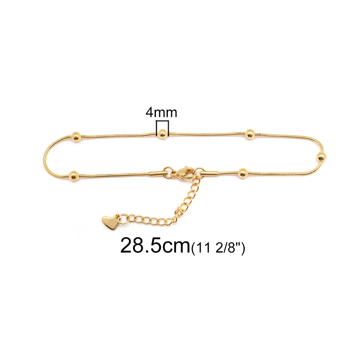 23.3cm Stainless Steel Anklet For Women