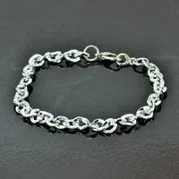 7.5in Silver Curb Chain Bracelet, 1 bracelets