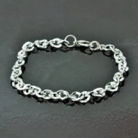 7.5in Silver Curb Chain Bracelet, 1 bracelets