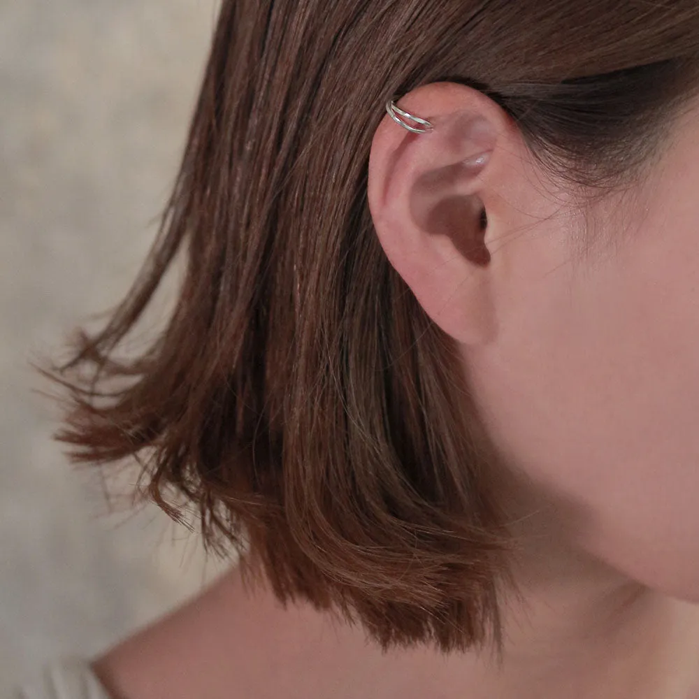 925 Silver Cross Ear Cuff