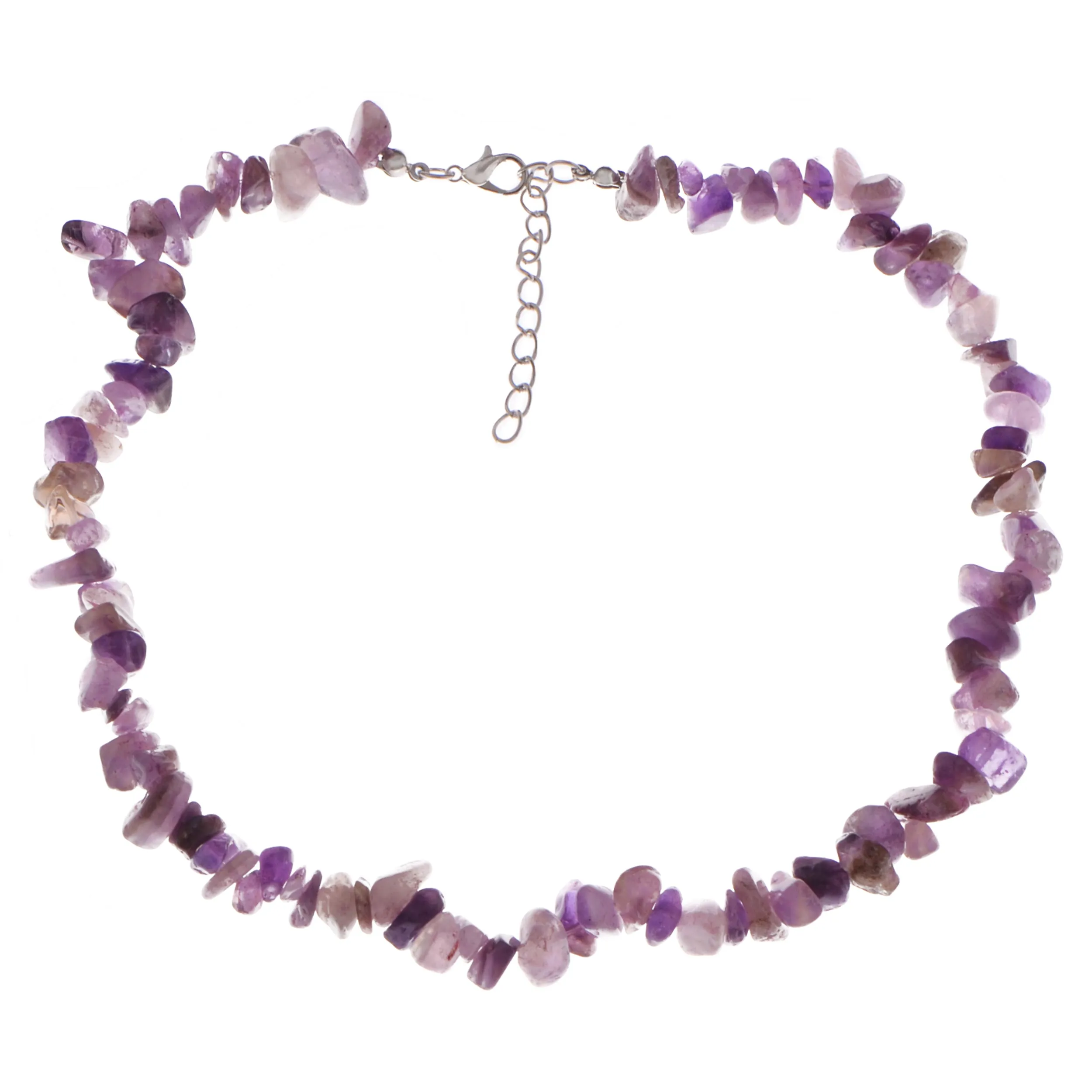 Alilang Natural Stone Irregular Gemstone Beaded Choker Necklace for Women Bohemian Crystal Jewelry