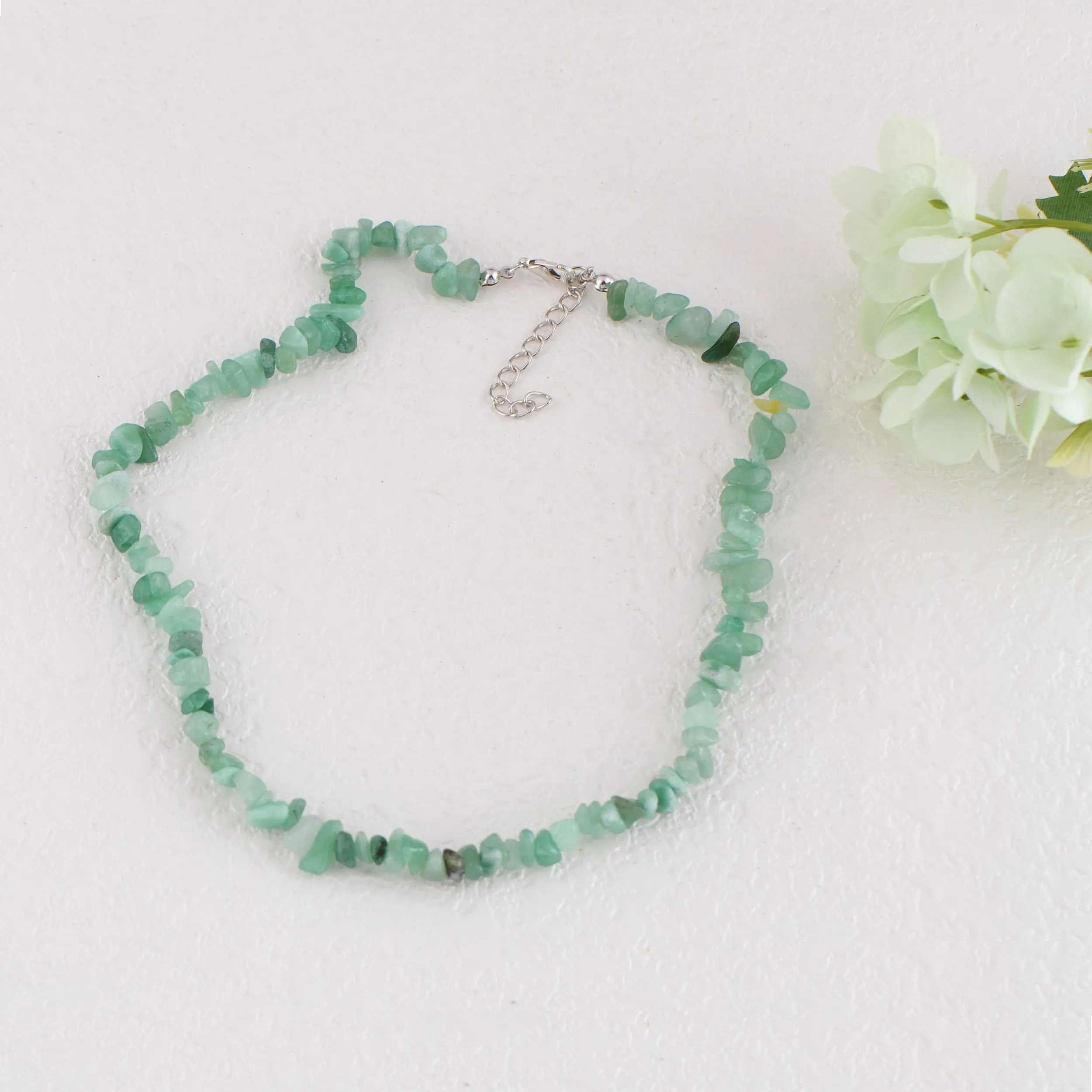 Alilang Natural Stone Irregular Gemstone Beaded Choker Necklace for Women Bohemian Crystal Jewelry