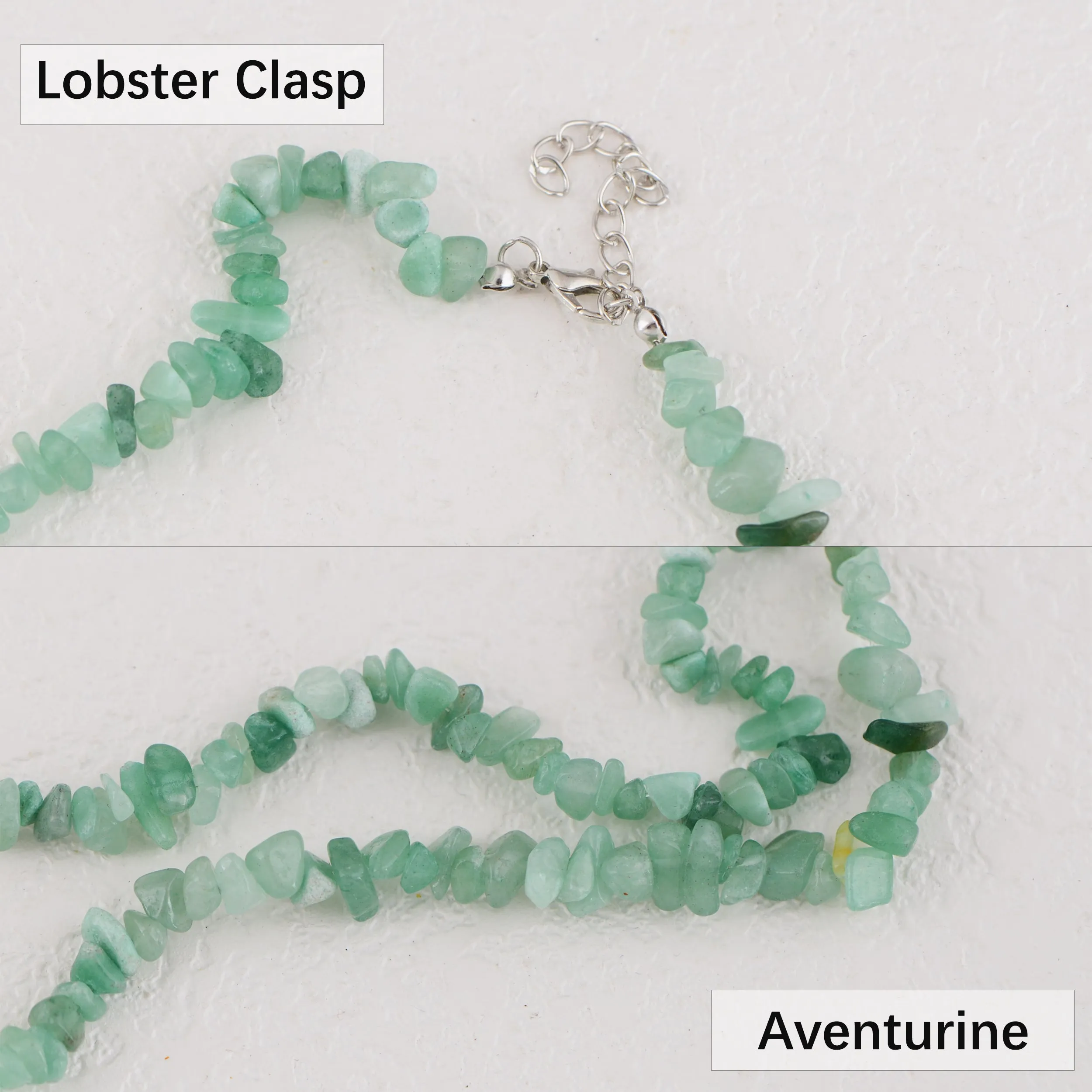 Alilang Natural Stone Irregular Gemstone Beaded Choker Necklace for Women Bohemian Crystal Jewelry