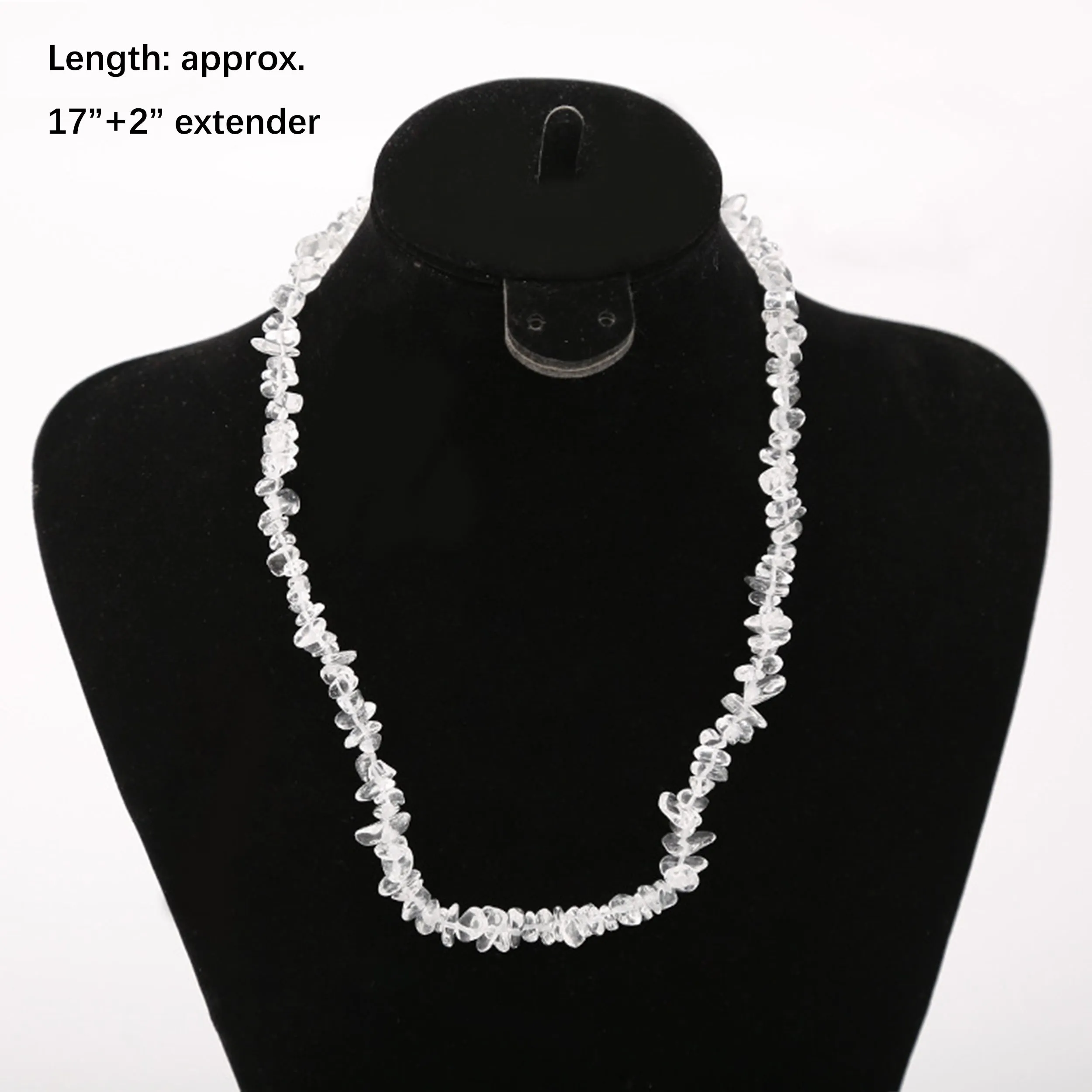 Alilang Natural Stone Irregular Gemstone Beaded Choker Necklace for Women Bohemian Crystal Jewelry