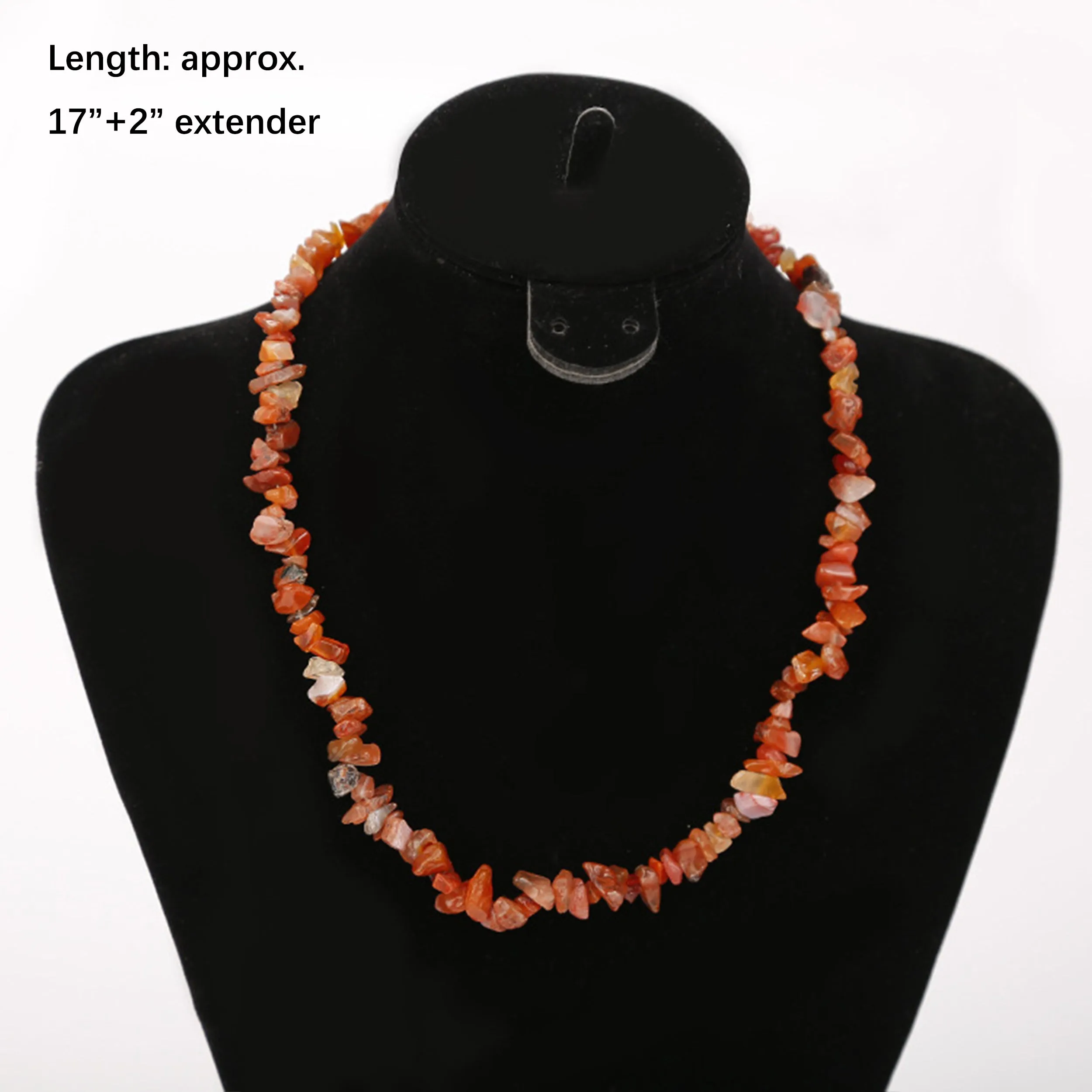Alilang Natural Stone Irregular Gemstone Beaded Choker Necklace for Women Bohemian Crystal Jewelry