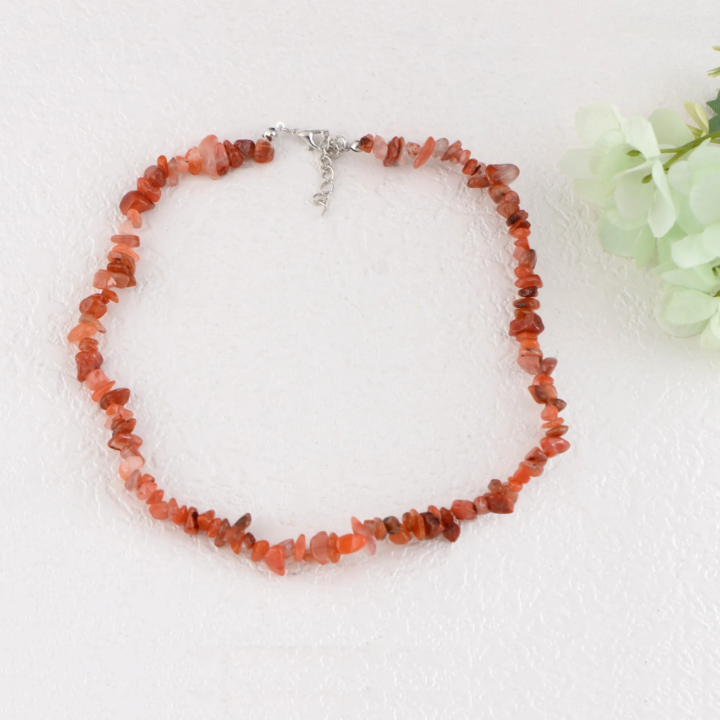 Alilang Natural Stone Irregular Gemstone Beaded Choker Necklace for Women Bohemian Crystal Jewelry