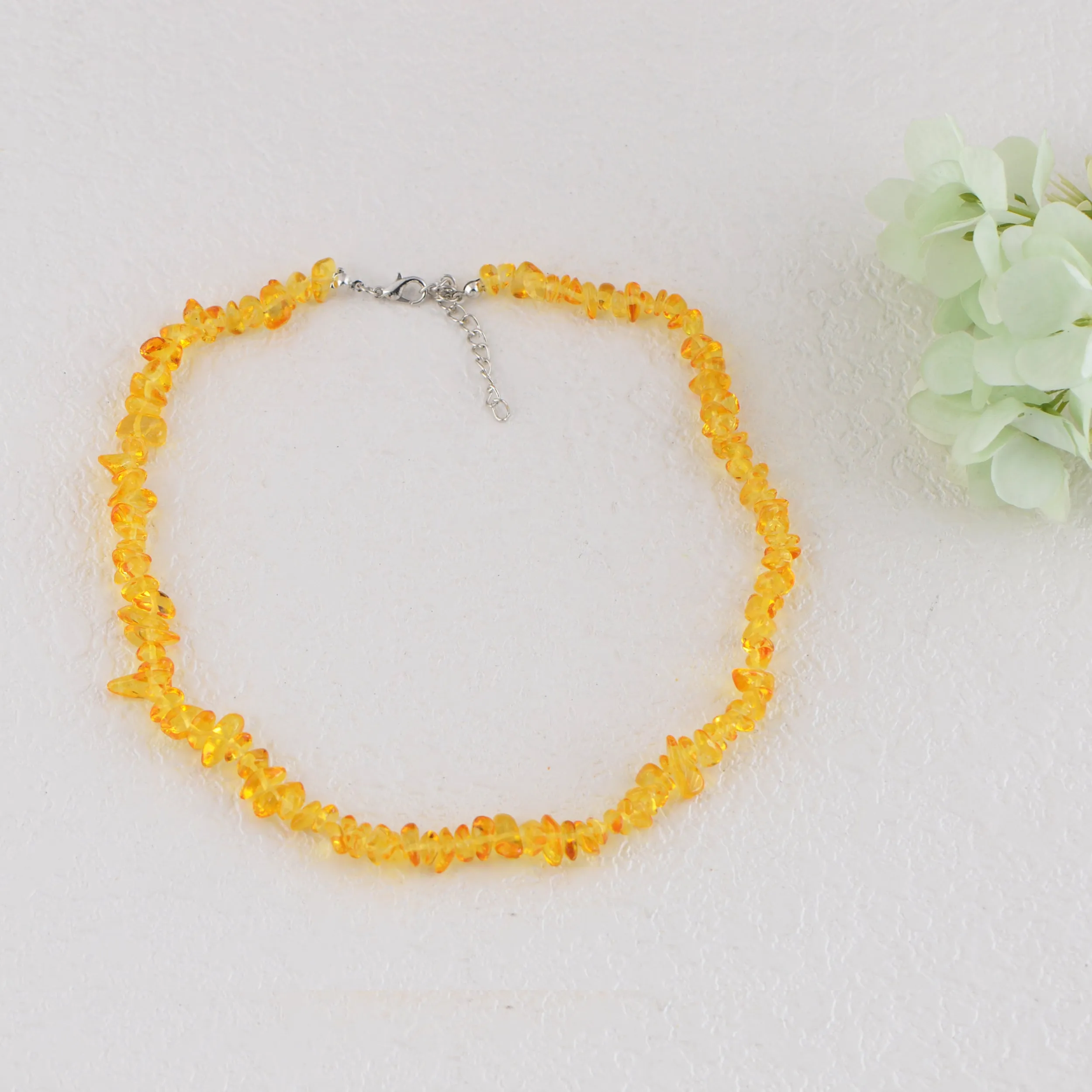 Alilang Natural Stone Irregular Gemstone Beaded Choker Necklace for Women Bohemian Crystal Jewelry