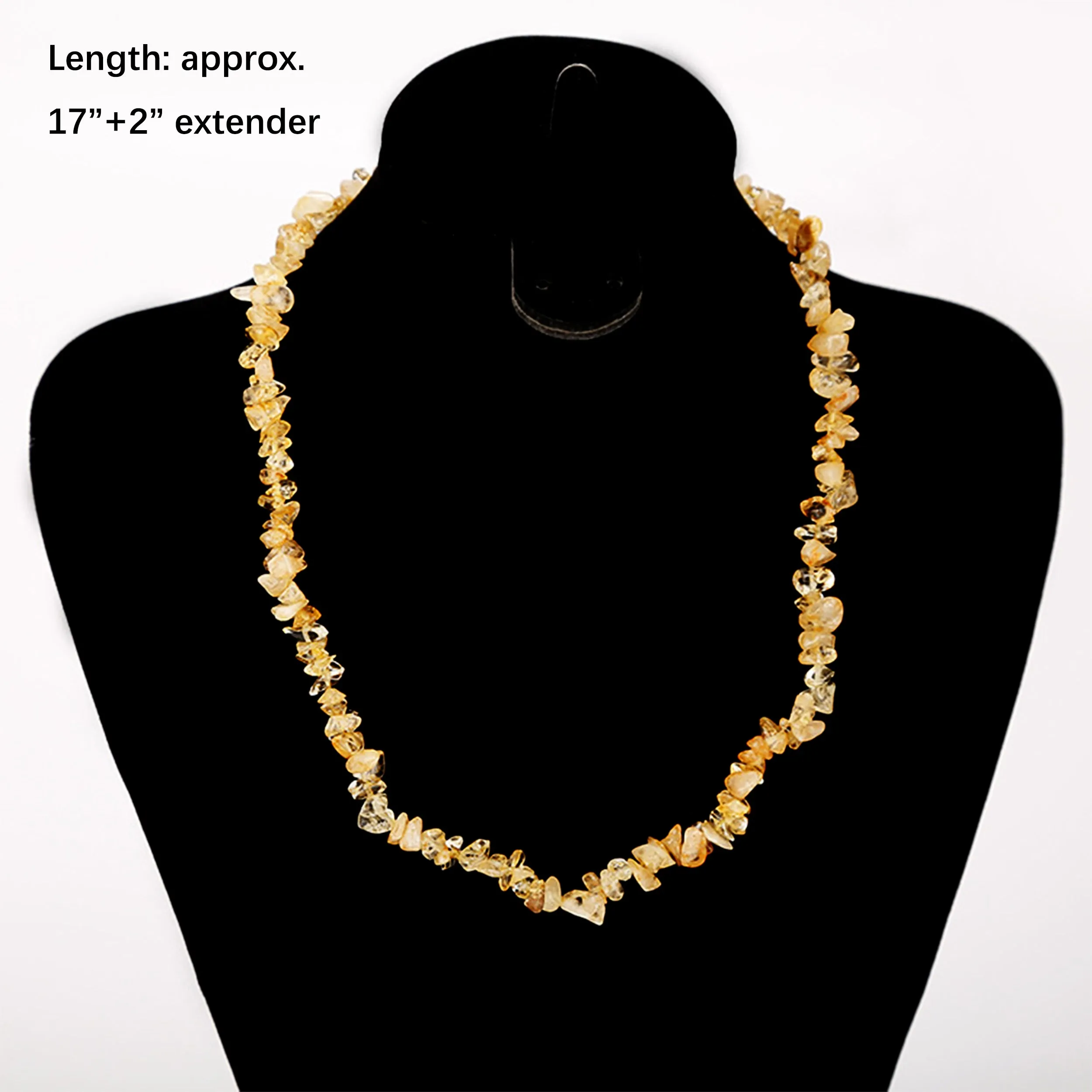 Alilang Natural Stone Irregular Gemstone Beaded Choker Necklace for Women Bohemian Crystal Jewelry