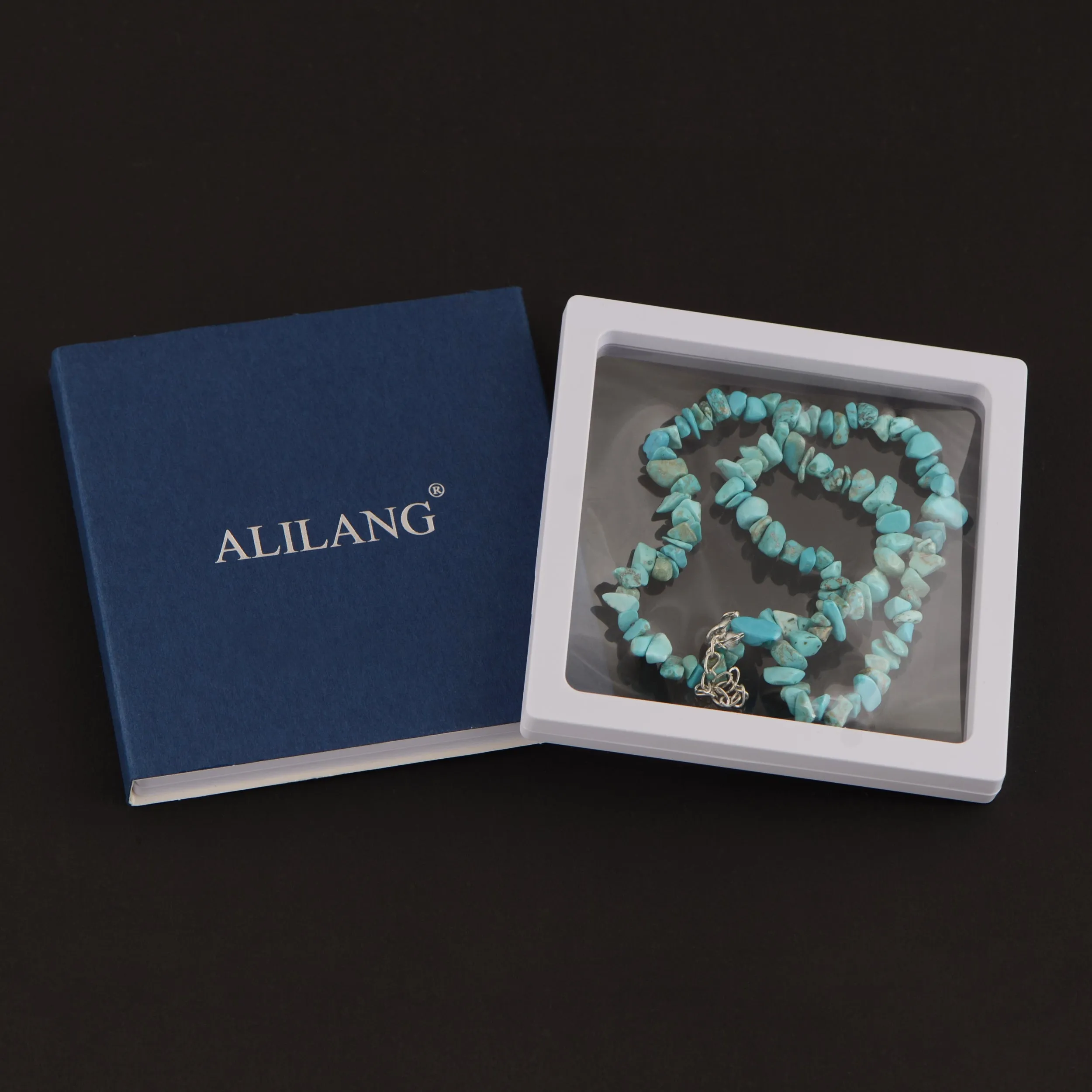 Alilang Natural Stone Irregular Gemstone Beaded Choker Necklace for Women Bohemian Crystal Jewelry