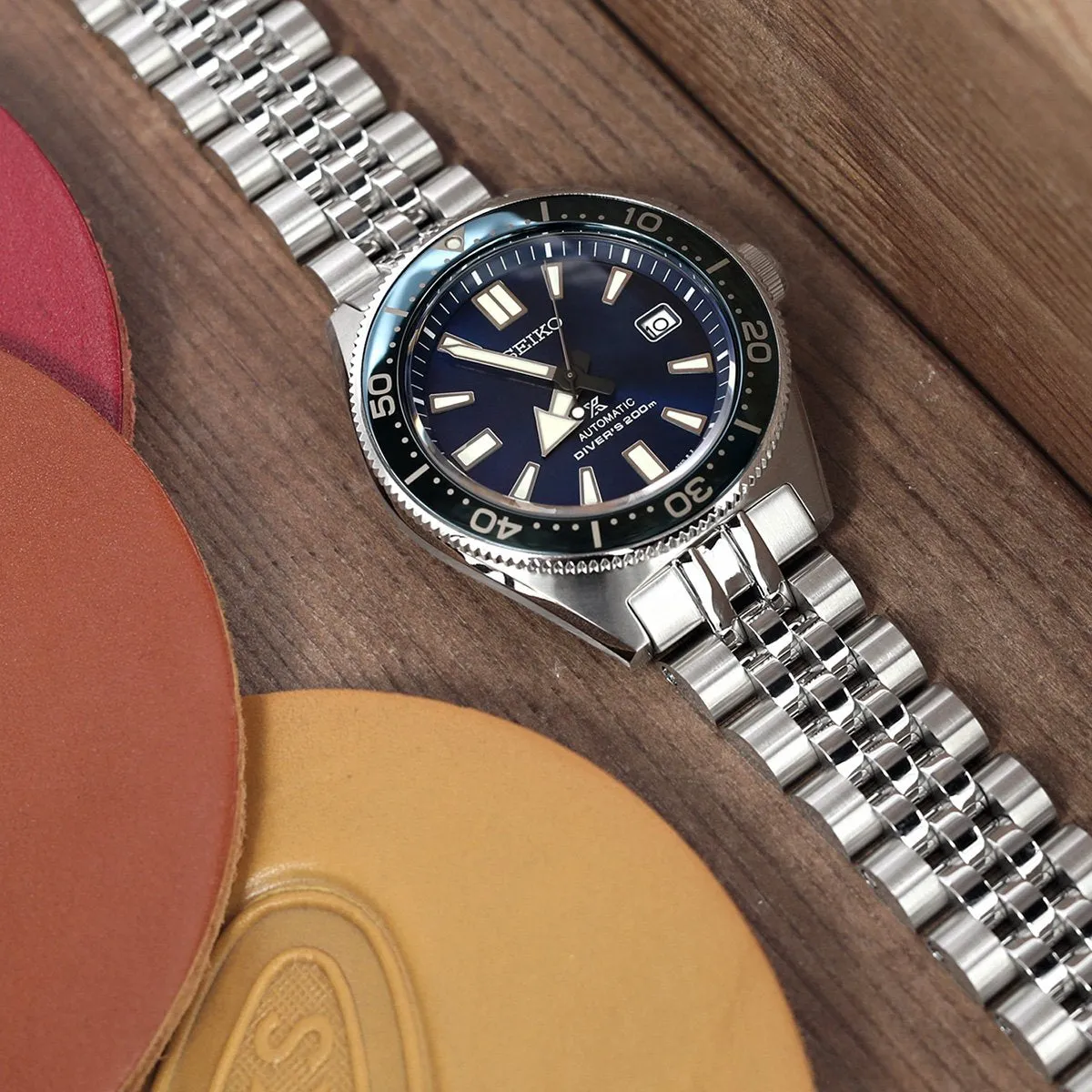 Angus-J Louis for Seiko 62MAS Reissue V-Clasp, Brushed with Polished Center