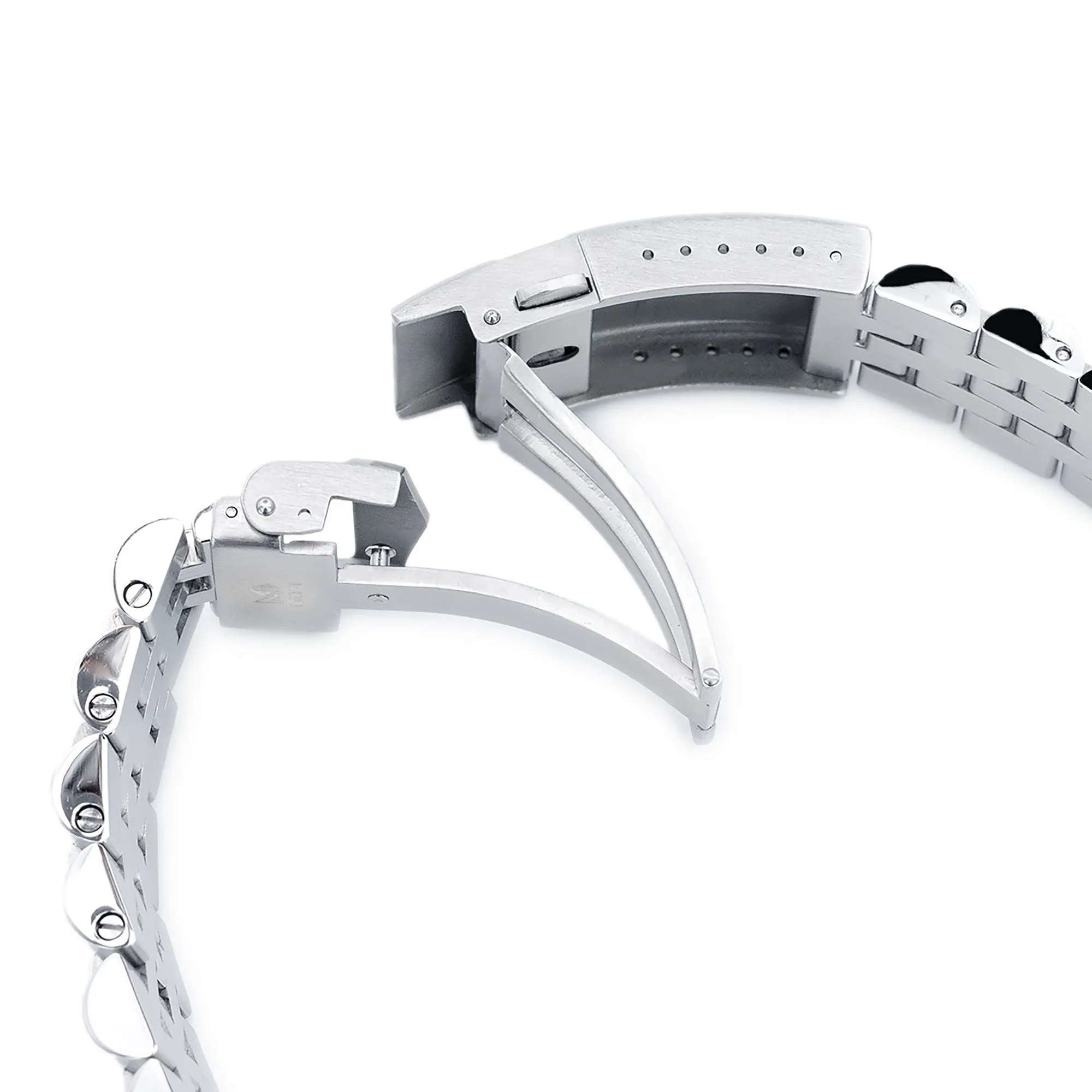 Angus-J Louis for Seiko 62MAS Reissue V-Clasp, Brushed with Polished Center
