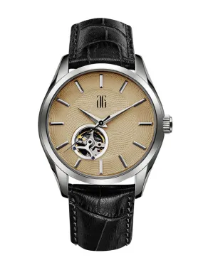 Aries Gold Black Leather Strap G 8022 S-BEI Watch