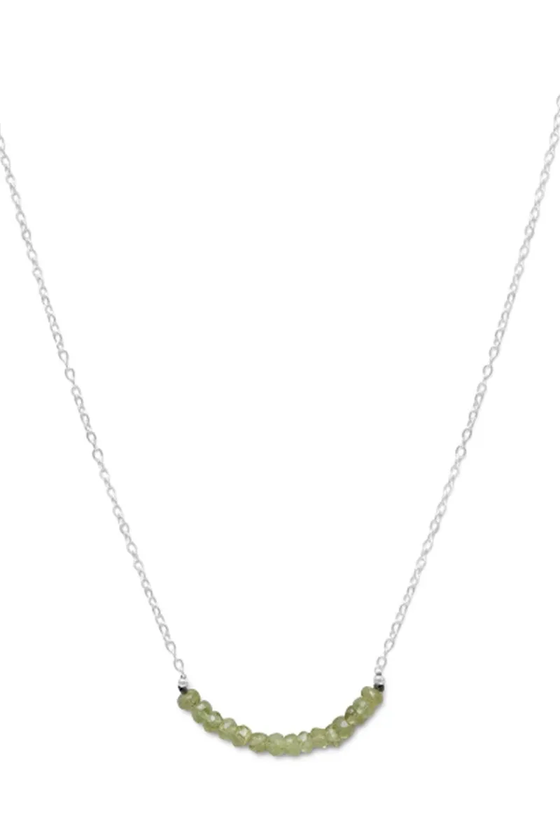 August Peridot Birthstone Necklace