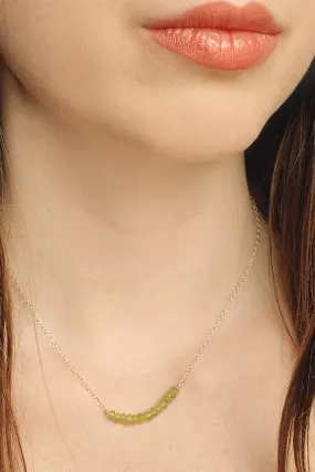 August Peridot Birthstone Necklace
