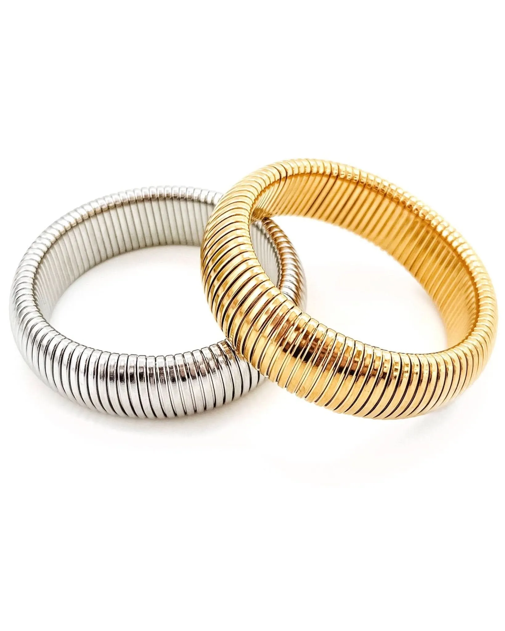 Baia Thick Coil Bangle Bracelet