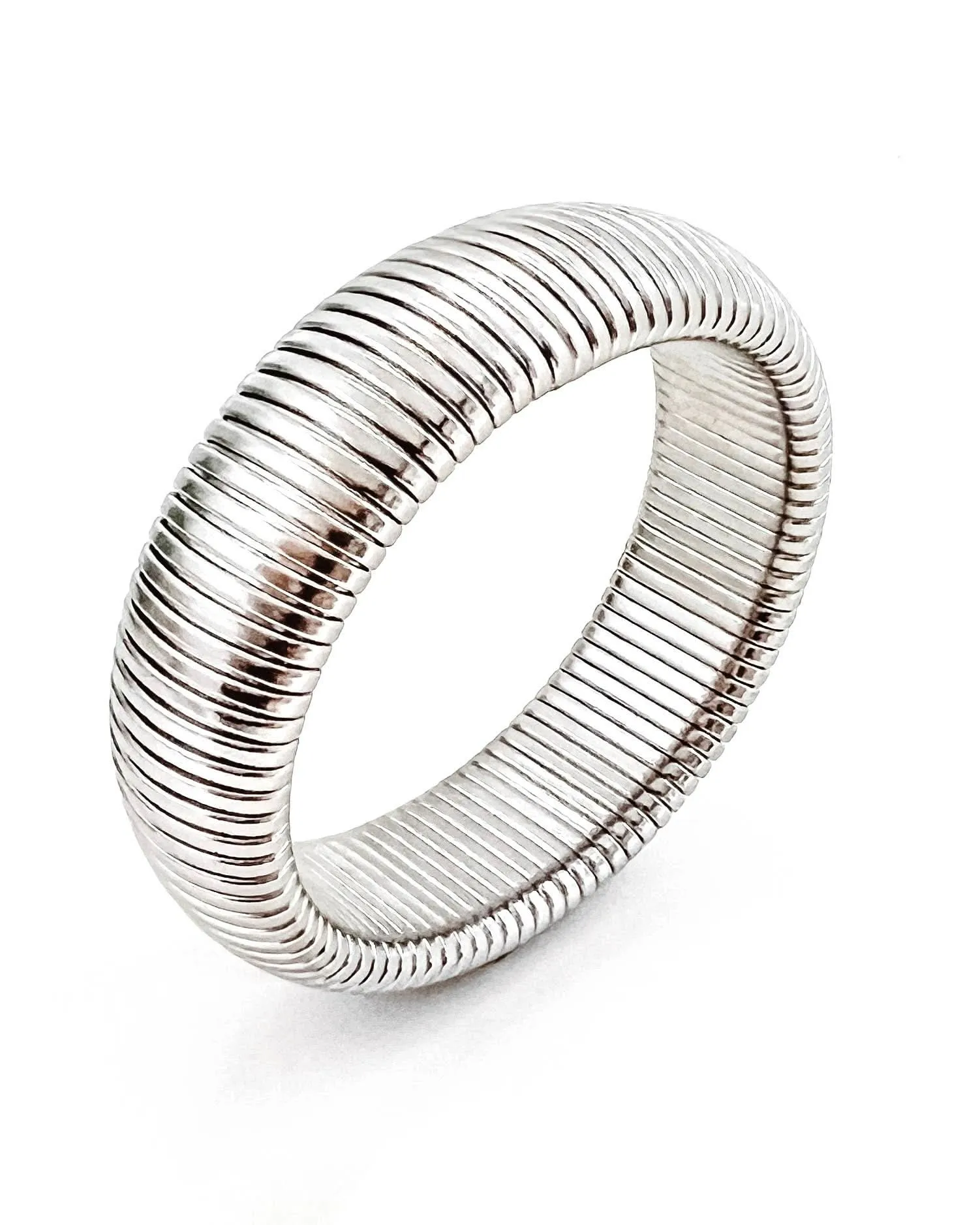 Baia Thick Coil Bangle Bracelet