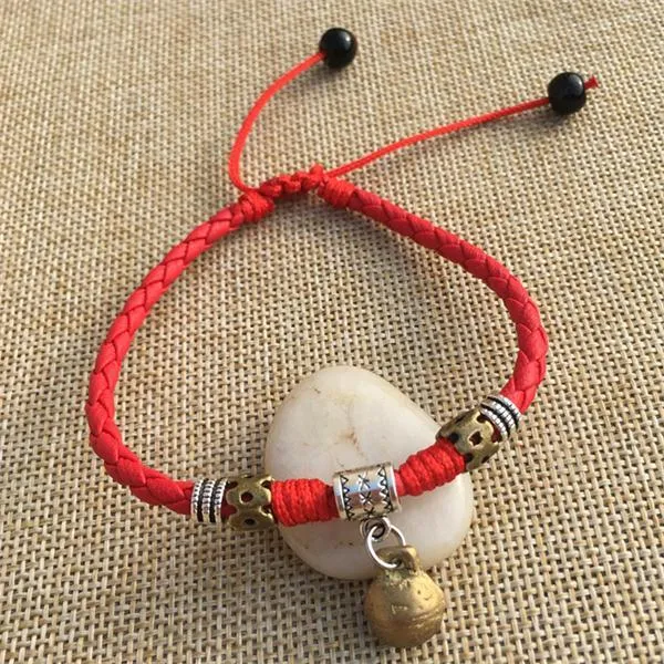 Bell Anklet Rope Handmade Ankle Bracelet Men