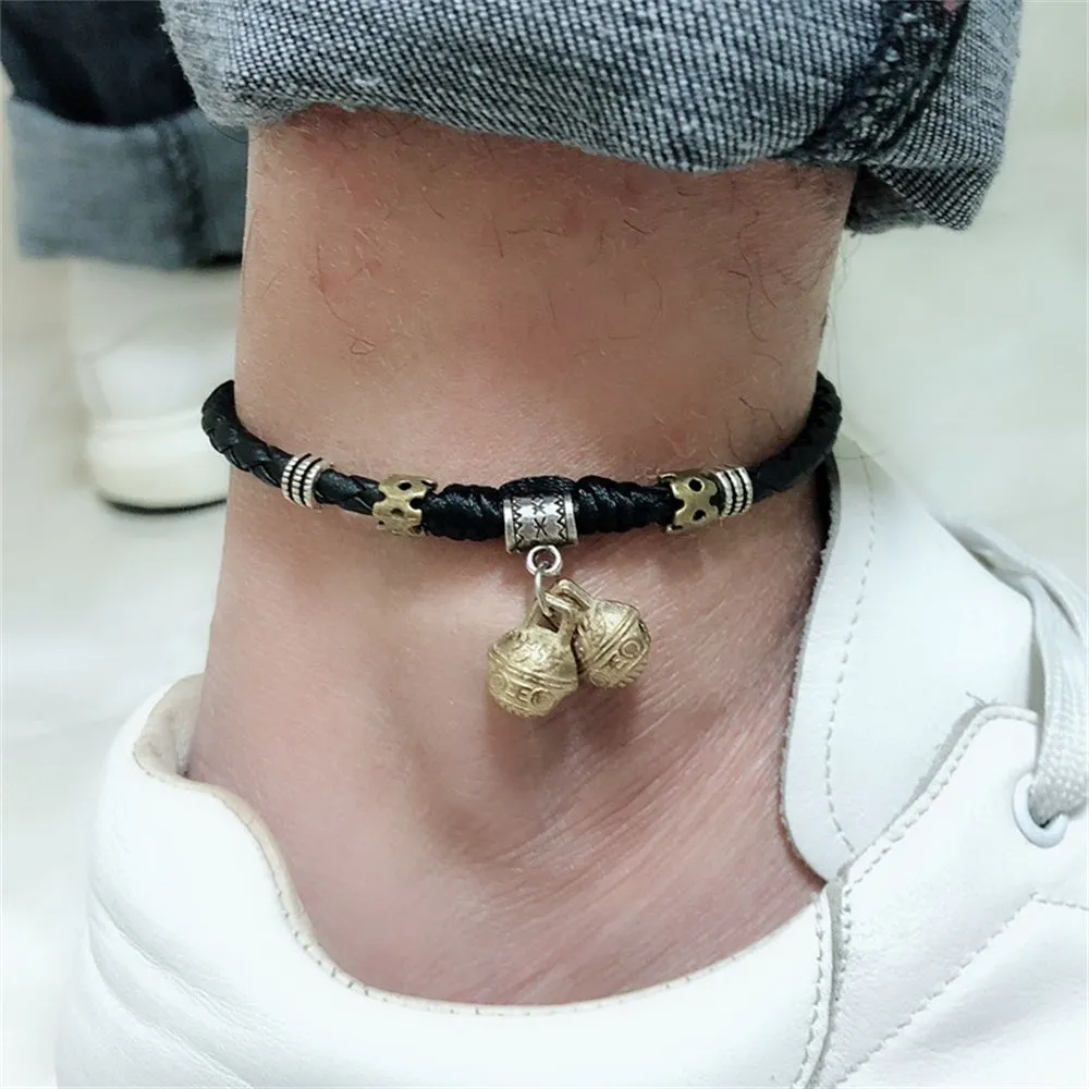 Bell Anklet Rope Handmade Ankle Bracelet Men