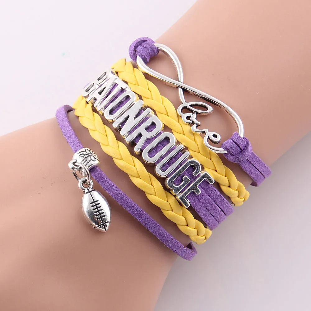 Best gift Infinity love mom & grandma heart feet love wins Rope charm Bracelets for women Wrap Leather bracelets bangles