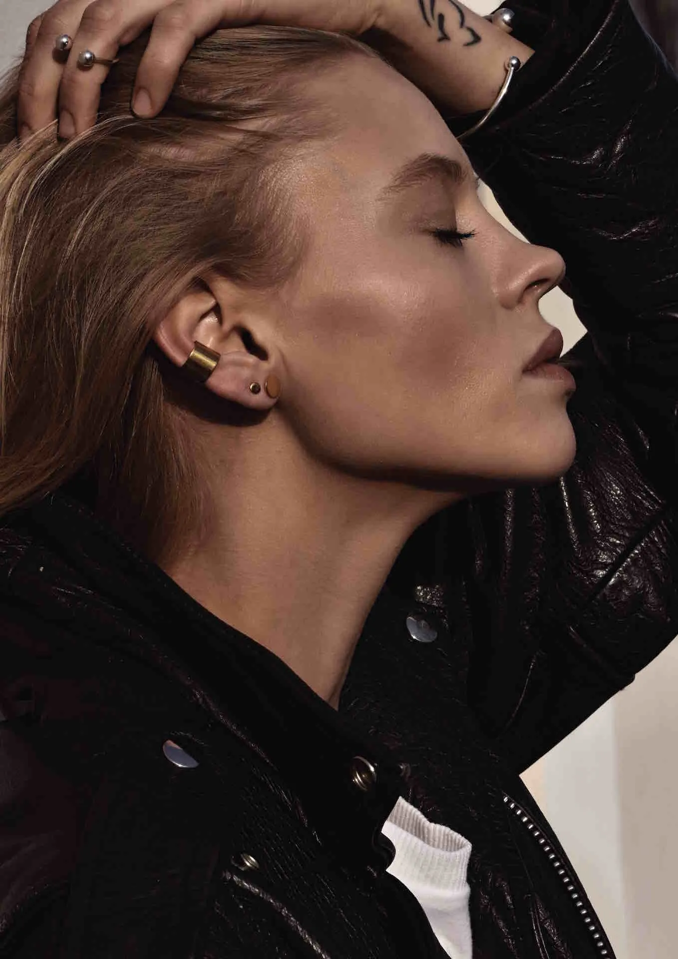 Bold Flat Ear Cuff Gold
