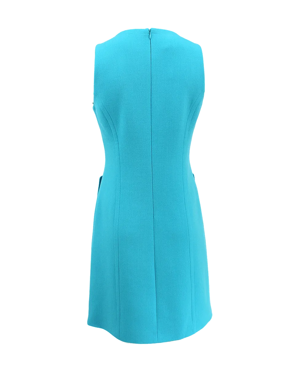 Button Detail Shift Dress