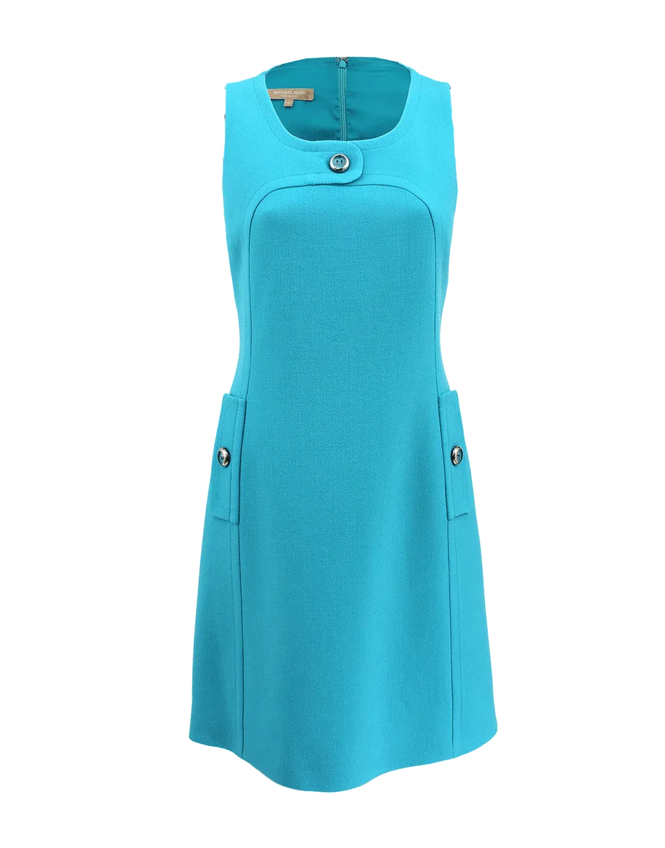 Button Detail Shift Dress
