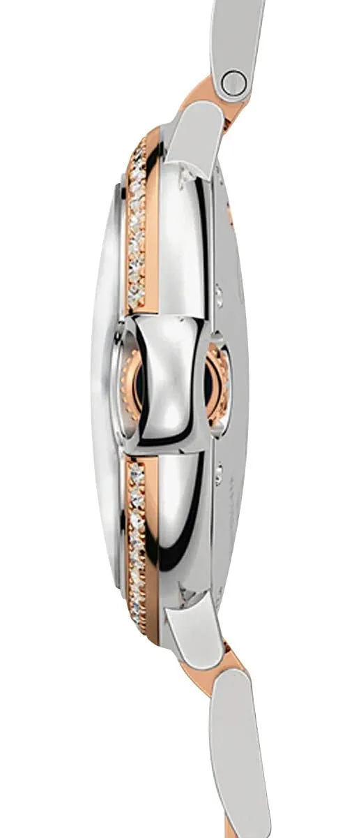 Cartier Ballon Bleu Automatic Stainless Steel & Rose Gold Silver-Tone Dial Diamonds Womens Watch WE902077
