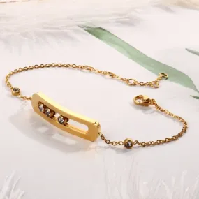 Chain Bangle Bracelet for Woman Stainless Steel Wedding Jewellery