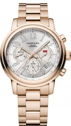 Chopard Mille Miglia Chronograph Silver Dial 18 Carat Rose Gold Automatic Men's Watch 151274-5001 CP151274-5001
