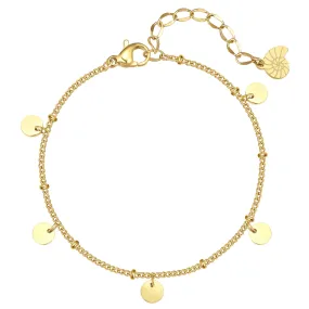 Circles Bobble Chain Bracelet Gold