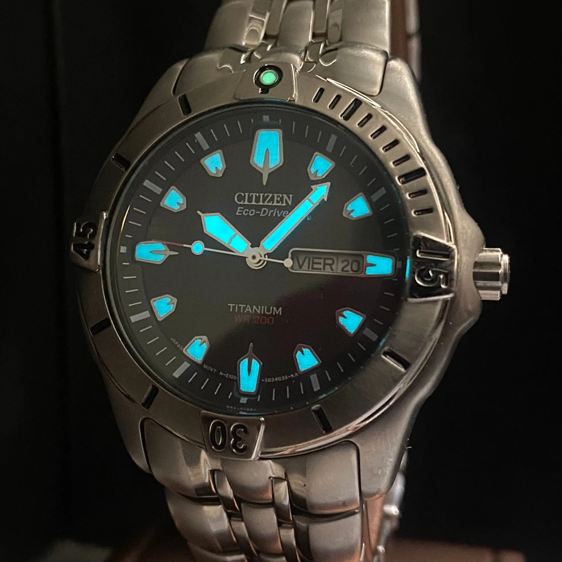 CITIZEN Eco-Drive Titanium Watch Ref. BM8230-58A Professional Diver Wristwatch WR 200