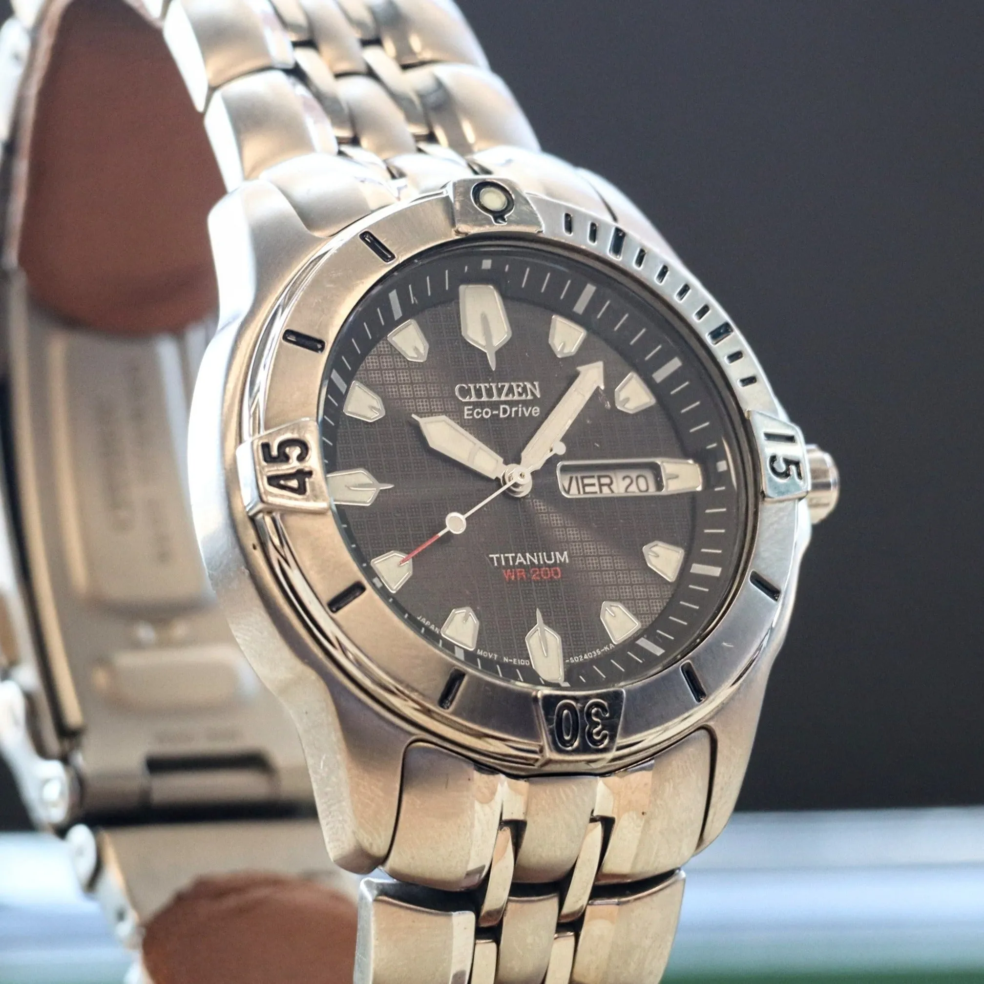 CITIZEN Eco-Drive Titanium Watch Ref. BM8230-58A Professional Diver Wristwatch WR 200