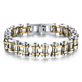 Classical Bicycle Heavy Metal Motorcycle Chain Bracelet Punk Style 316L Stainless Steel Bracelets Bangles For Men Jewelry