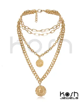 COIN MEDAGLIA CHOKER & LAYERED NECKLACE