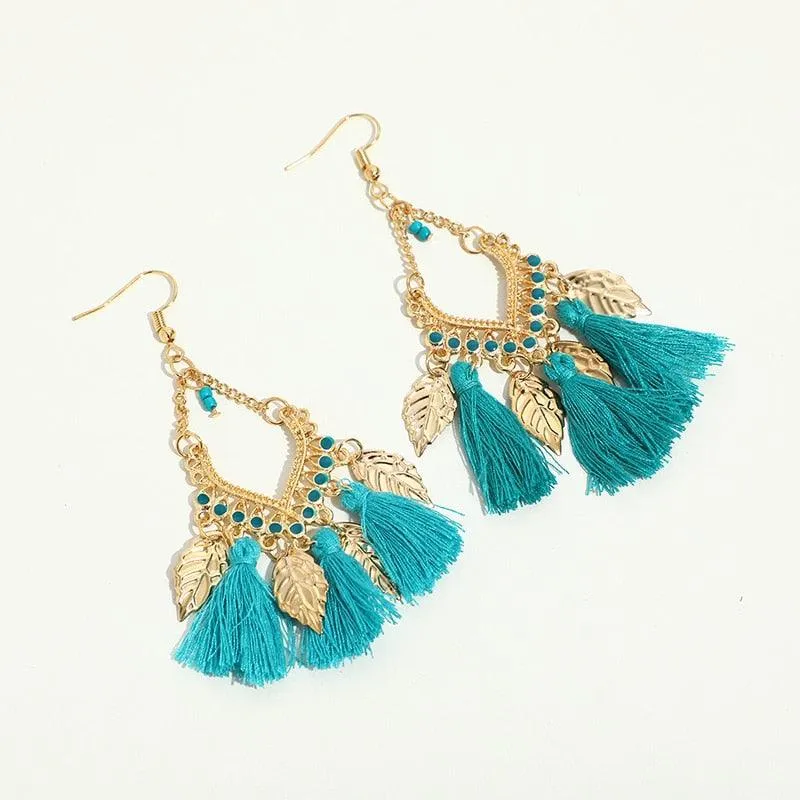 Colorful Boho Tassel Earrings