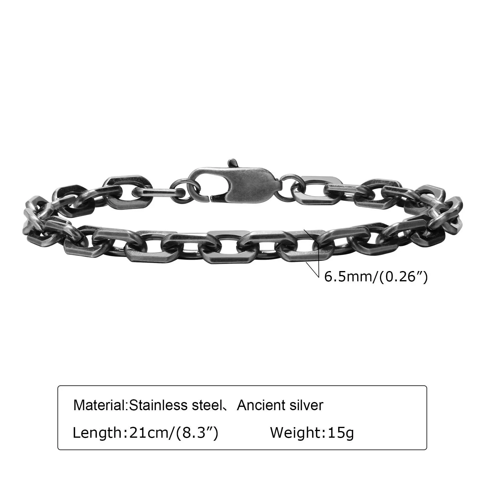 Cool Fashion Rolo Chain Bracelets for Men