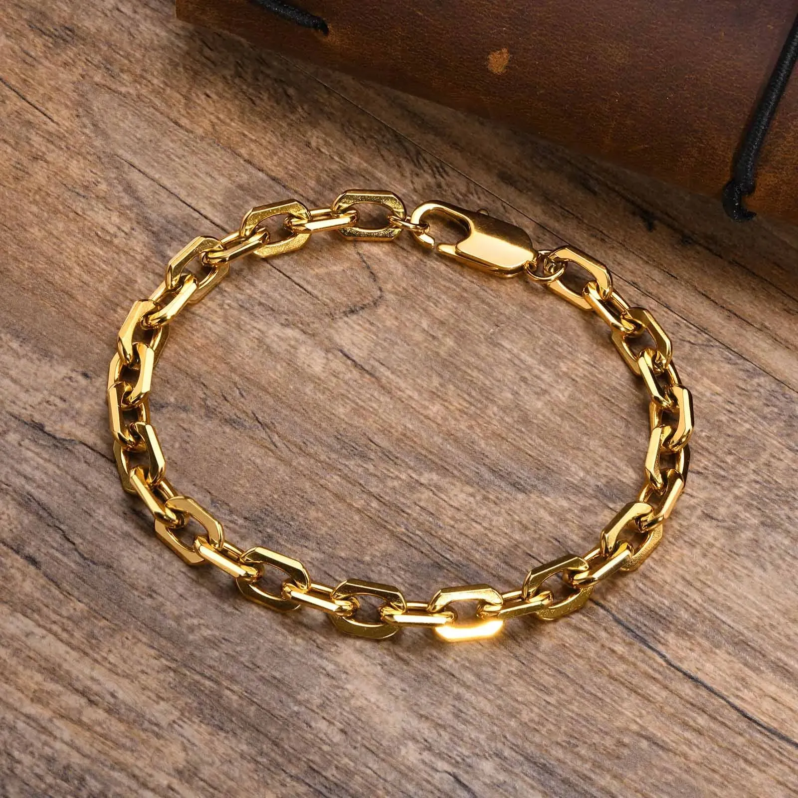 Cool Fashion Rolo Chain Bracelets for Men