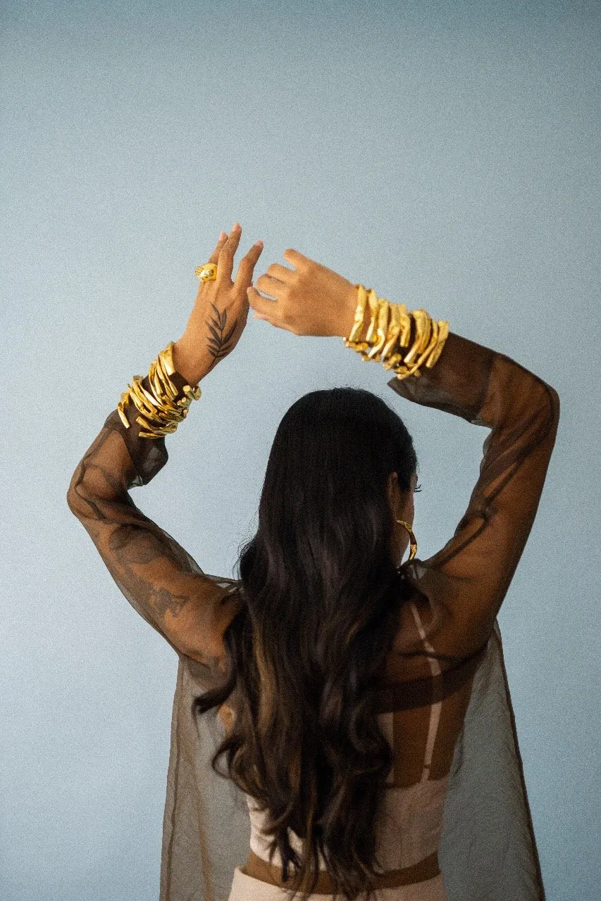 Crater Chunky Bangle