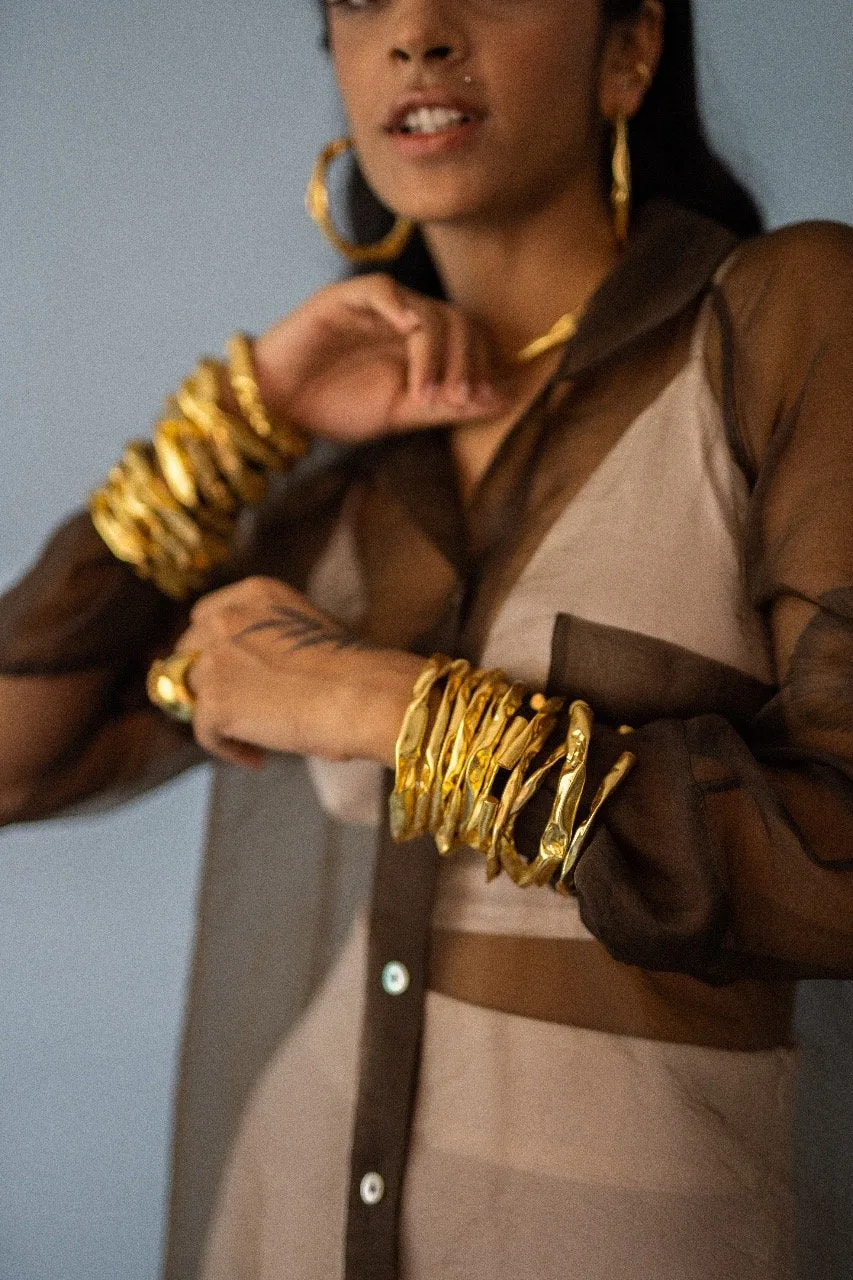 Crater Chunky Bangle