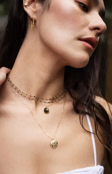 Cushion Cut Necklace in Labradorite
